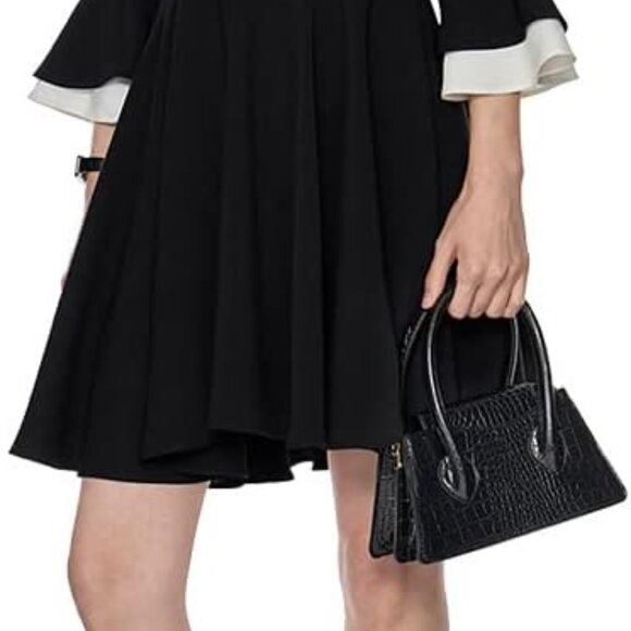 Small Crocodile Pattern Faux Leather Crossbody Handbag Women Girls - Picture 2 of 6